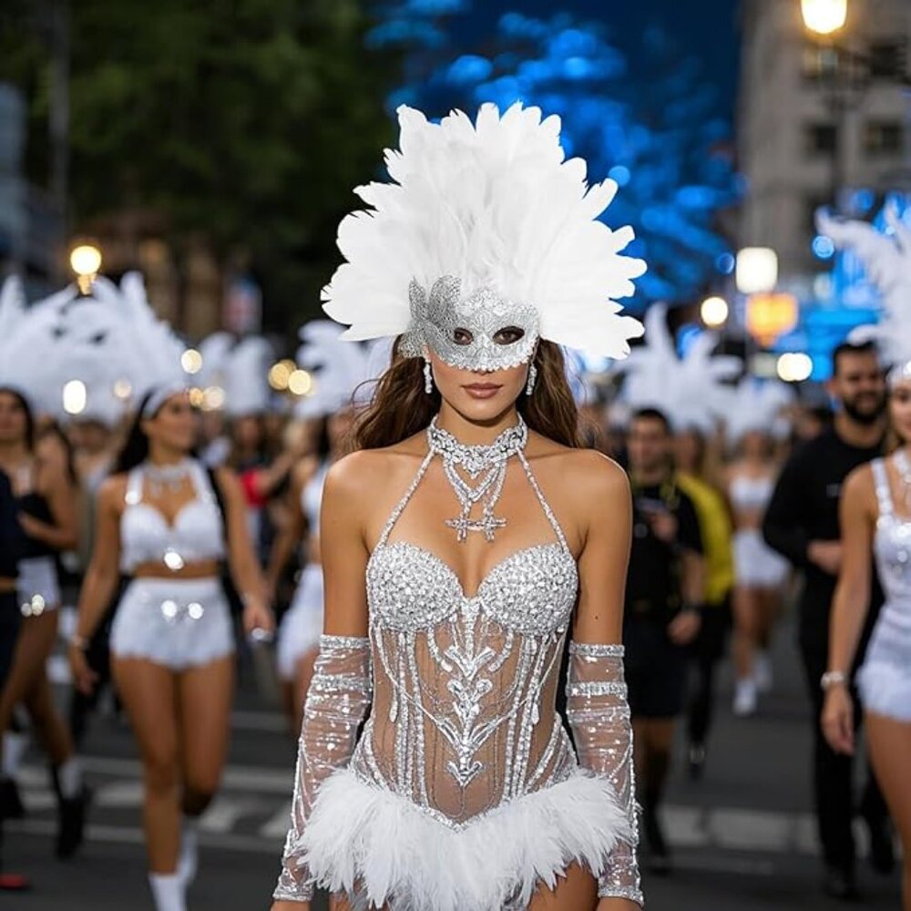 Feather Masquerade Mask